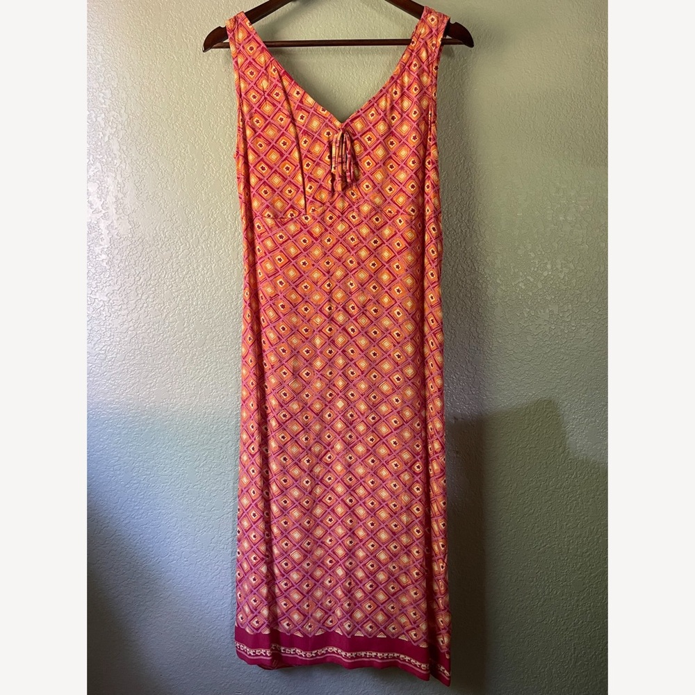 Angie Womens Large Vintage 90s Y2K Boho Midi Slip Dress Whimsy Fairy Beach Artsy